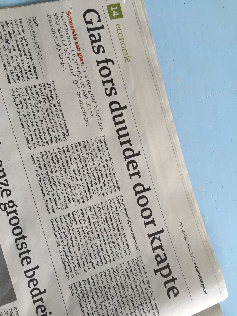 Dit zal de levertijden ook geen goed doen.