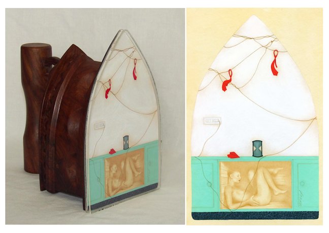 KhaasGallery's tweet image. Love games by #HumairaAbid from the Istri series
 To see more work by the artist join us at #start2016 #london #art