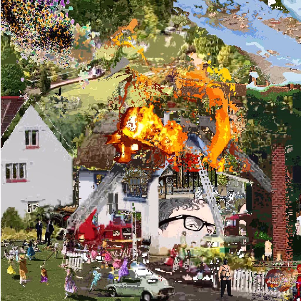 AnArtistExhibit's tweet photo. Village fete like you've never seen it before. #civilized ? Nicola Chamberlain exhibiting at #Hoxton Arch 402, 12-6 https://t.co/2FKUPvmcZC