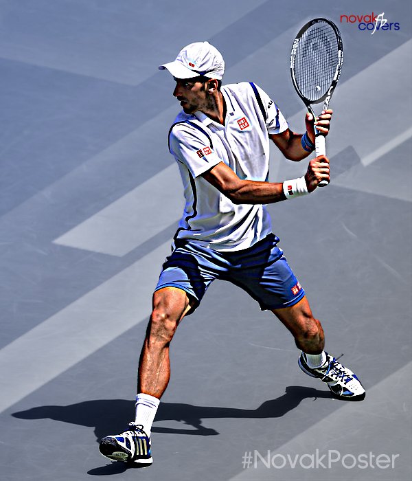 novakworldwide's tweet photo. #NovakPoster 
Brilliant pose from @DjokerNole https://t.co/evfLMMgIWi