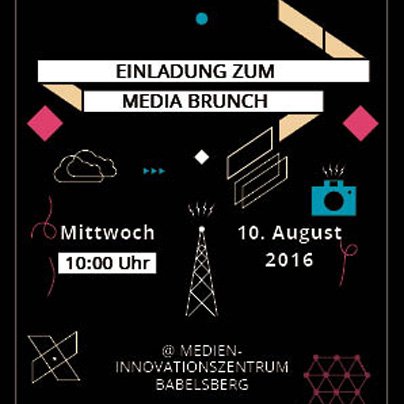 MIZBabelsberg's tweet photo. .@mediasteak, @vicari, Klick.Pop &amp; Stop-Motion VR @ Media Brunch, 10.8.! Anmeldung, 3.8.! https://t.co/36WxOFhmXc https://t.co/P6n0yFkNOy