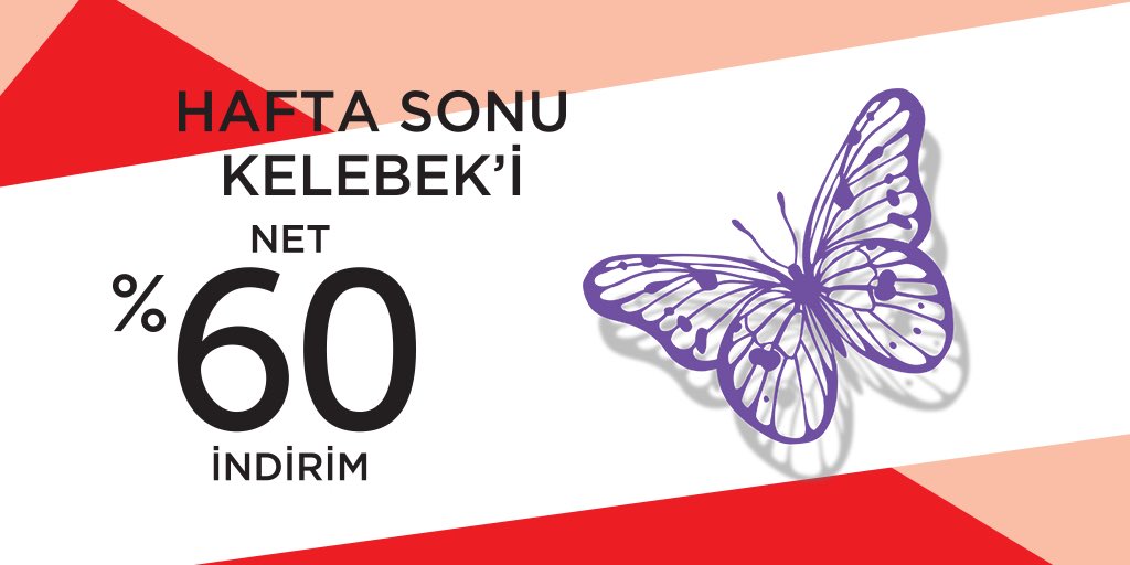 NetWork mağazalarında hafta sonuna özel Net %60 Kelebek indirimini kaçırmayın!