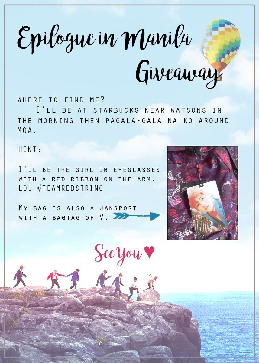 fallintovmin's tweet photo. [RT] A small giveaway for fans from a fan in the most beautiful moment in our lives 💓#EPILOGUEinManila #BTSinMANILA https://t.co/oCRLUe0Lpb