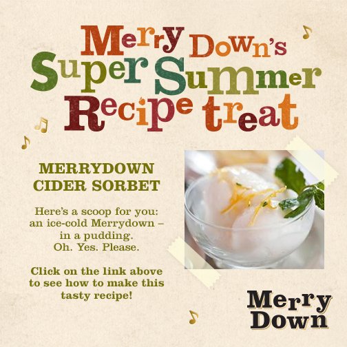What’s cooler than cool Merrydown? Merrydown Cider Sorbet! Easy to make and tastes divine bit.ly/1I4RXKt