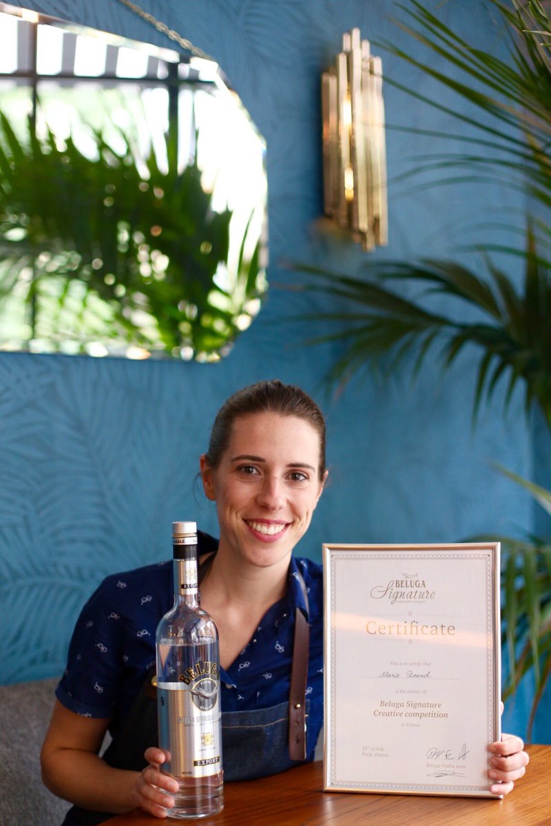 HotelAndreLatin's tweet photo. And the winner is Marie Picard ! 🍸😄#BelugaSignature Paris #Beluga #vodka #andrelatin #hotelandrelatin #cocktail https://t.co/IhUMXhtTW7