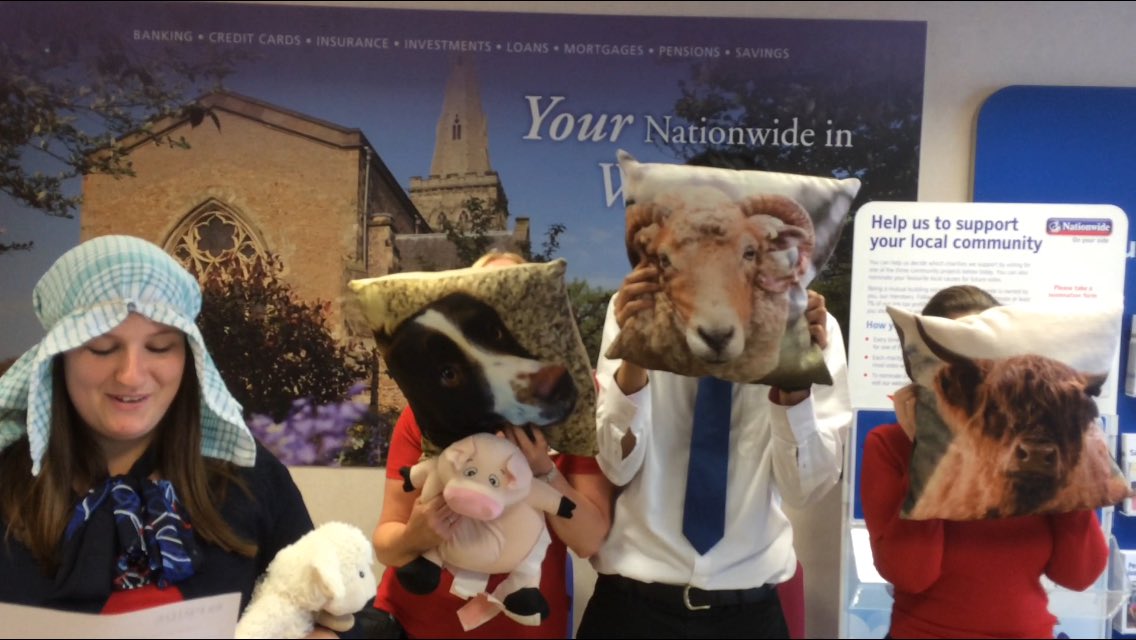 Mwh81's tweet photo. @nikkiock sneak preview of Wigston's July PRIDE nom #farmyard #oldmacdonald @EastMidsNBS @NadinePoli @teebsontwit https://t.co/pdIXzum2a2
