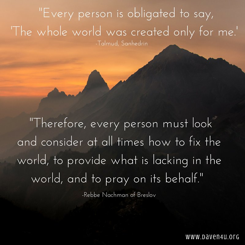Daven4UIsrael's tweet photo. How are you going to fix the world today? #TikkunOlam #prayer #tefillah #daven4u #Torah #judaism #RebbeNachman https://t.co/jIDjmyU3JM