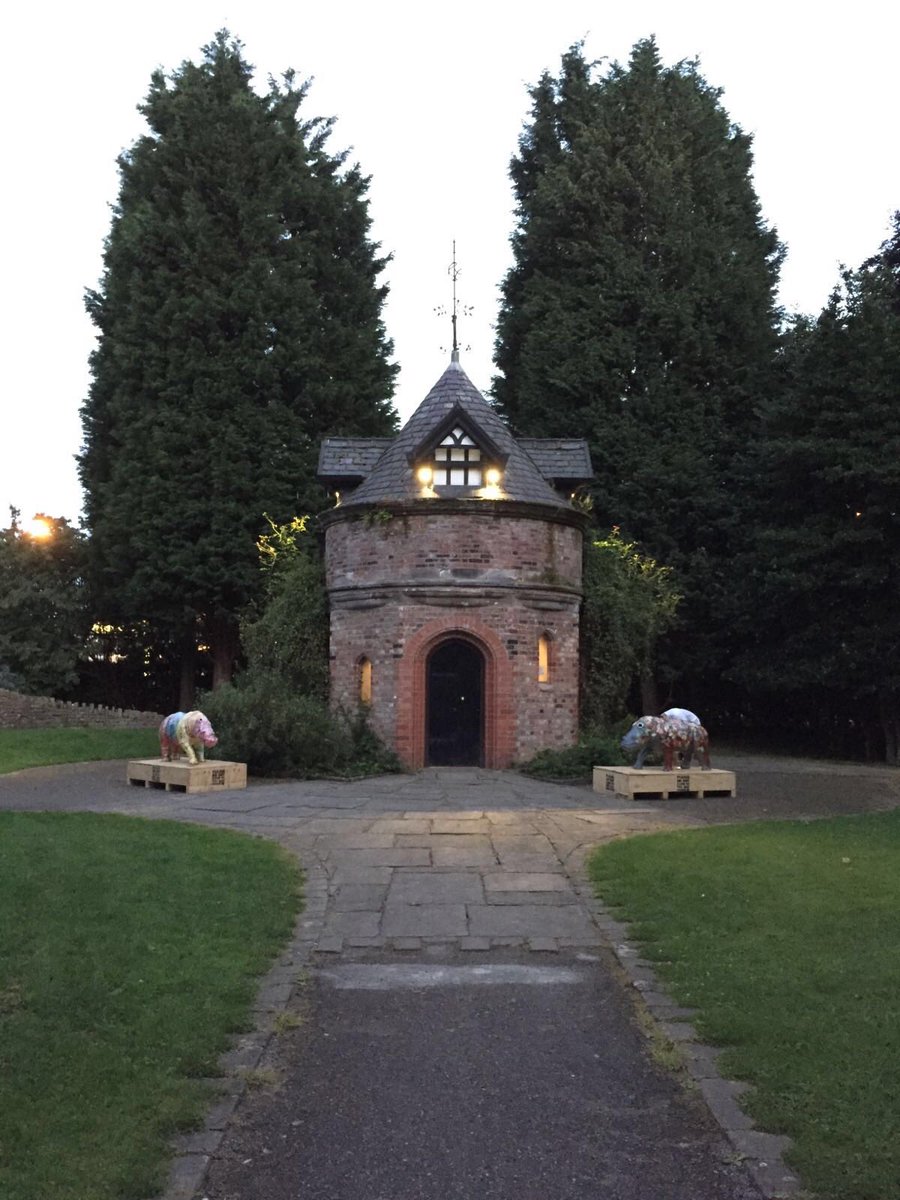 New location for the rhinos at <a href="/WalkdenGardens/">Walkden Gardens</a> keeping guard of the dovecote #safer #families <a href="/SpringfieldSPS/">SpringfieldPrimary</a>