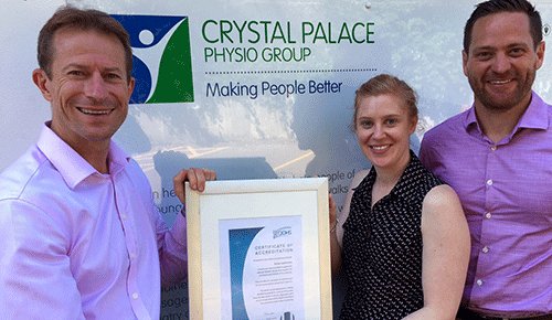 thecsp's tweet photo. Physio service gains ‘gold standard’ occupational health accreditation https://t.co/JRR7AKdwCZ https://t.co/nZAlA42PFY
