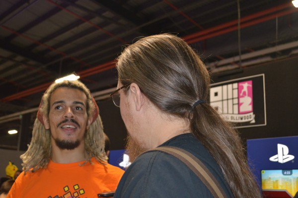 #ThrowbackThursday picture of <a href="/Philip_Muwanga/">Philip Muwanga</a> being interviewed by #flickeringmyth