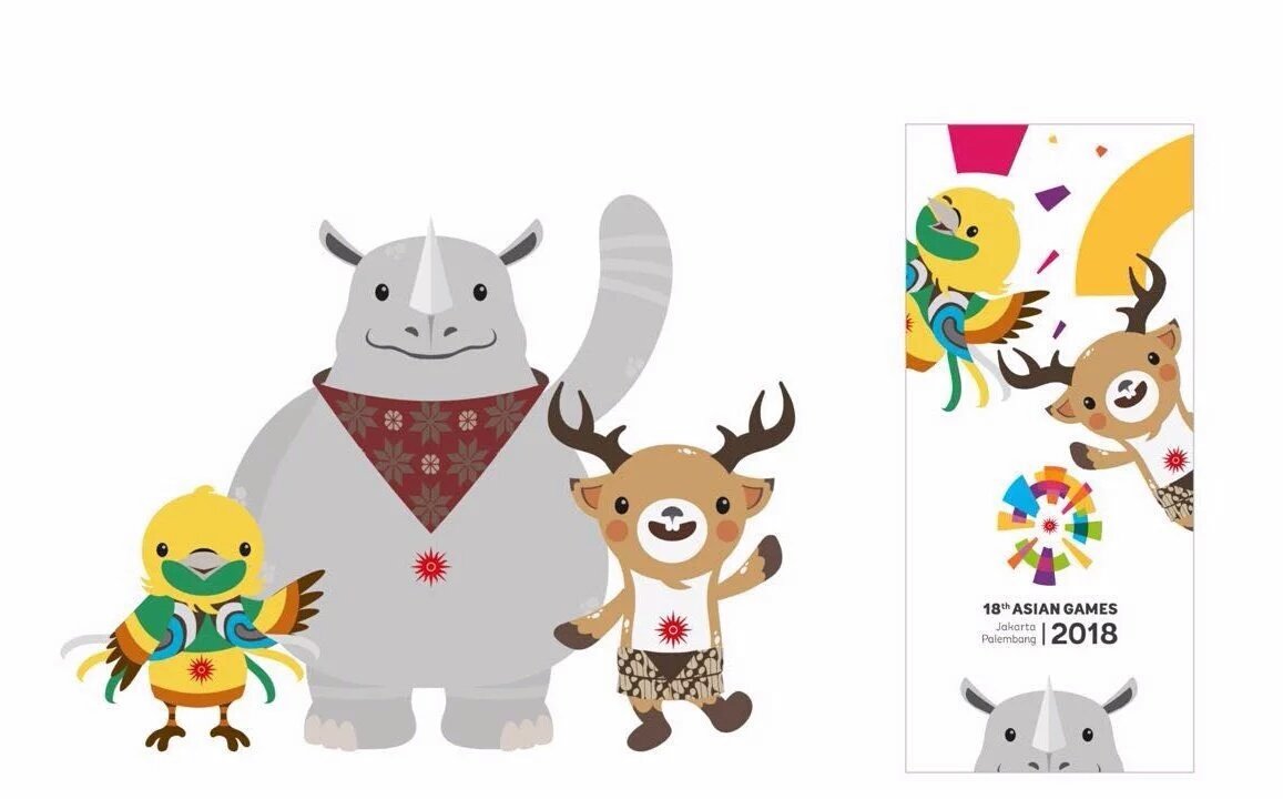 ManOlimpik's tweet photo. Cantik logo &amp; maskot rasmi Sukan Asia Jakarta 2018 👌👏🏅 @bluelaily  #RoadToJakarta https://t.co/wRMoDljm7y