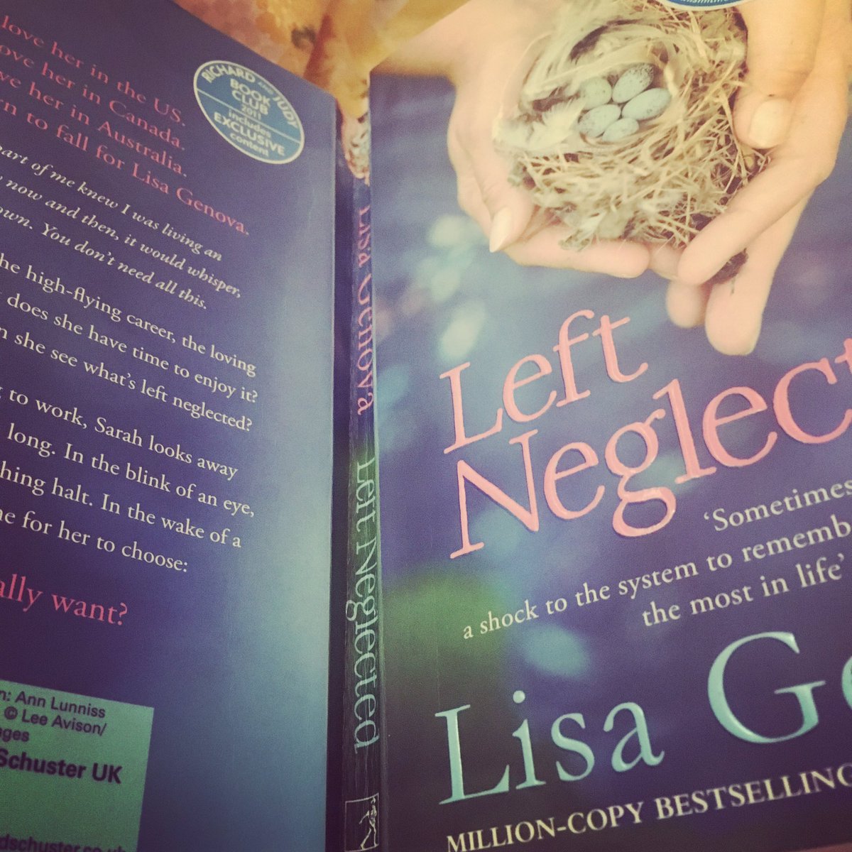 Francesca3477's tweet photo. Hooked on this book! 💙 @LisaGenova's books are incredible - one of my favourite authors! #leftneglected https://t.co/i3Uo4ZOR8r