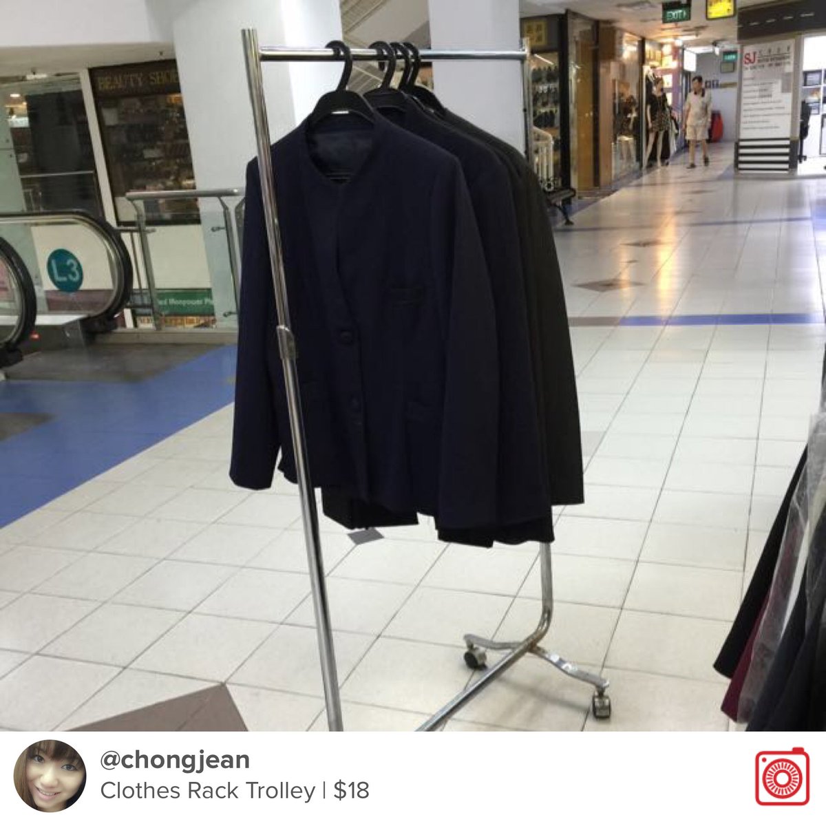 proasis's tweet photo. Selling Clothes Rack Trolley $18 https://t.co/Soui7bwpX8 #carousell @thecarousell https://t.co/7pwl7iMCgh