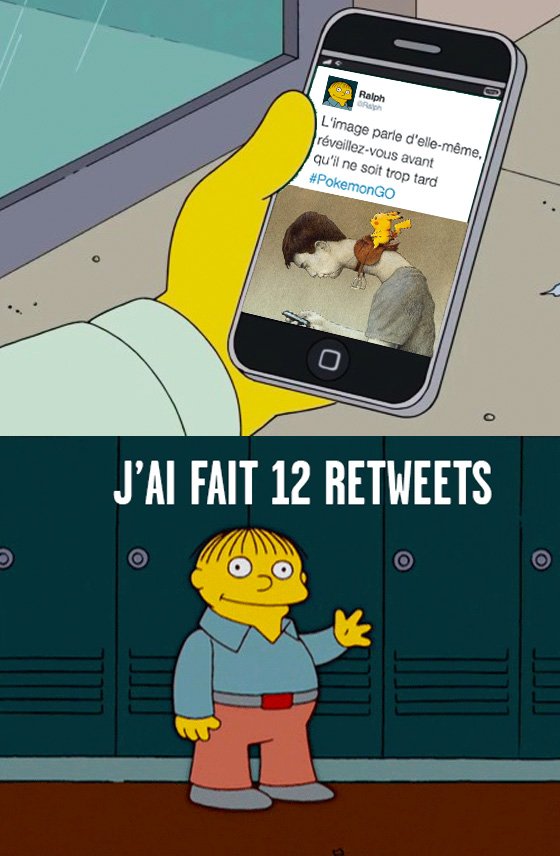 Sylvqin's tweet photo. Comment je vois ceux qui nous parlent de "l'abrutissement causé par Pokémon Go" https://t.co/yxCuJbRbHh