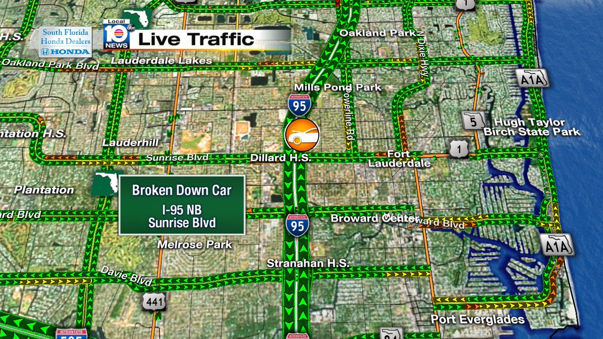 Broken Down Car on I-95 NB at Sunrise Blvd #TRAFFIC https://t.co/2QDPbRpJWp