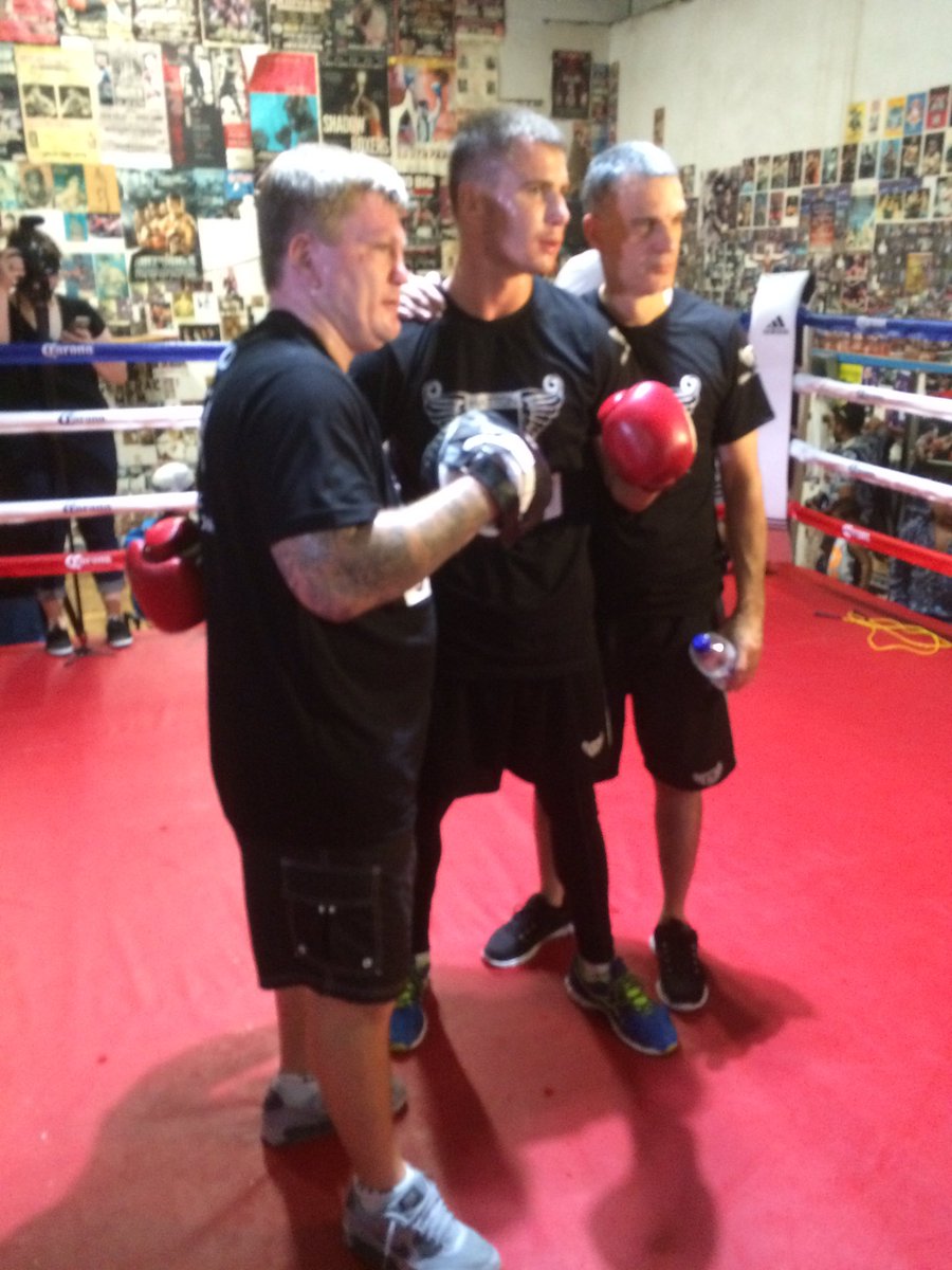 <a href="/SergeyRabchenko/">Sergey Rabchenko</a> <a href="/HitmanHatton/">Ricky Hatton MBE</a> yesterday workout NY