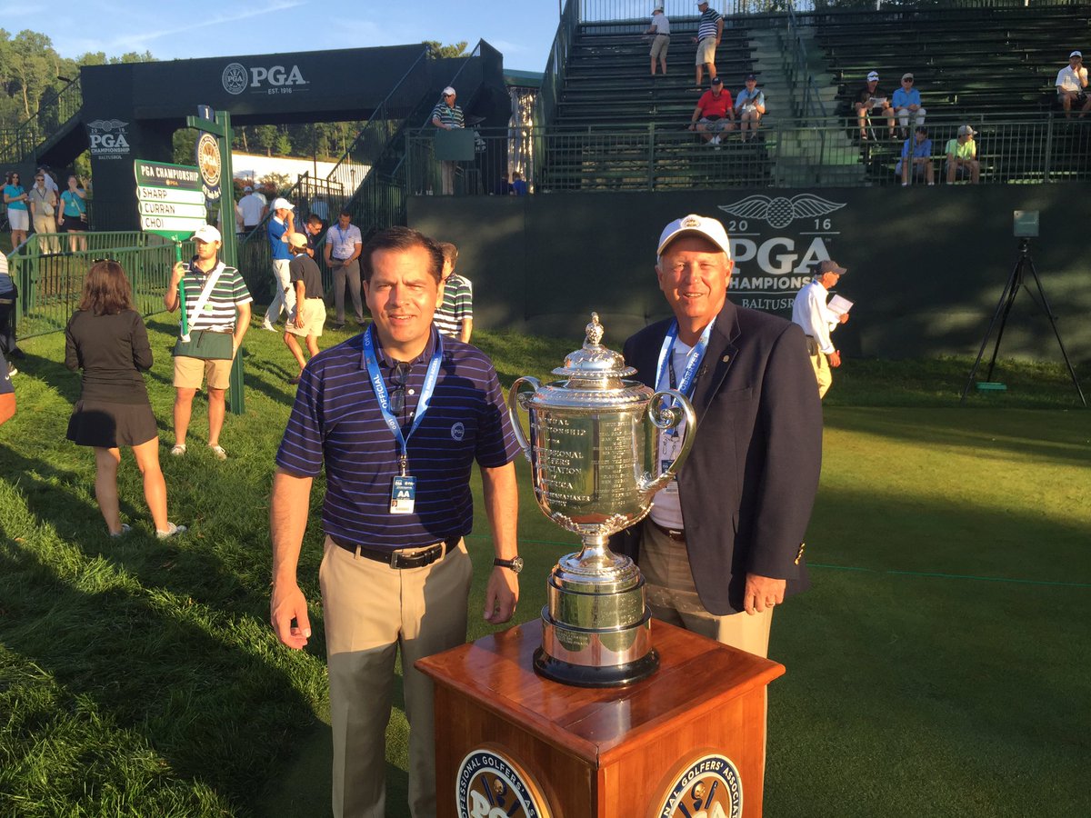 On the first tee this morning with PGA Board Member Chad Seymour this morning. The <a href="/PGAChampionship/">PGA Championship</a> is underway!