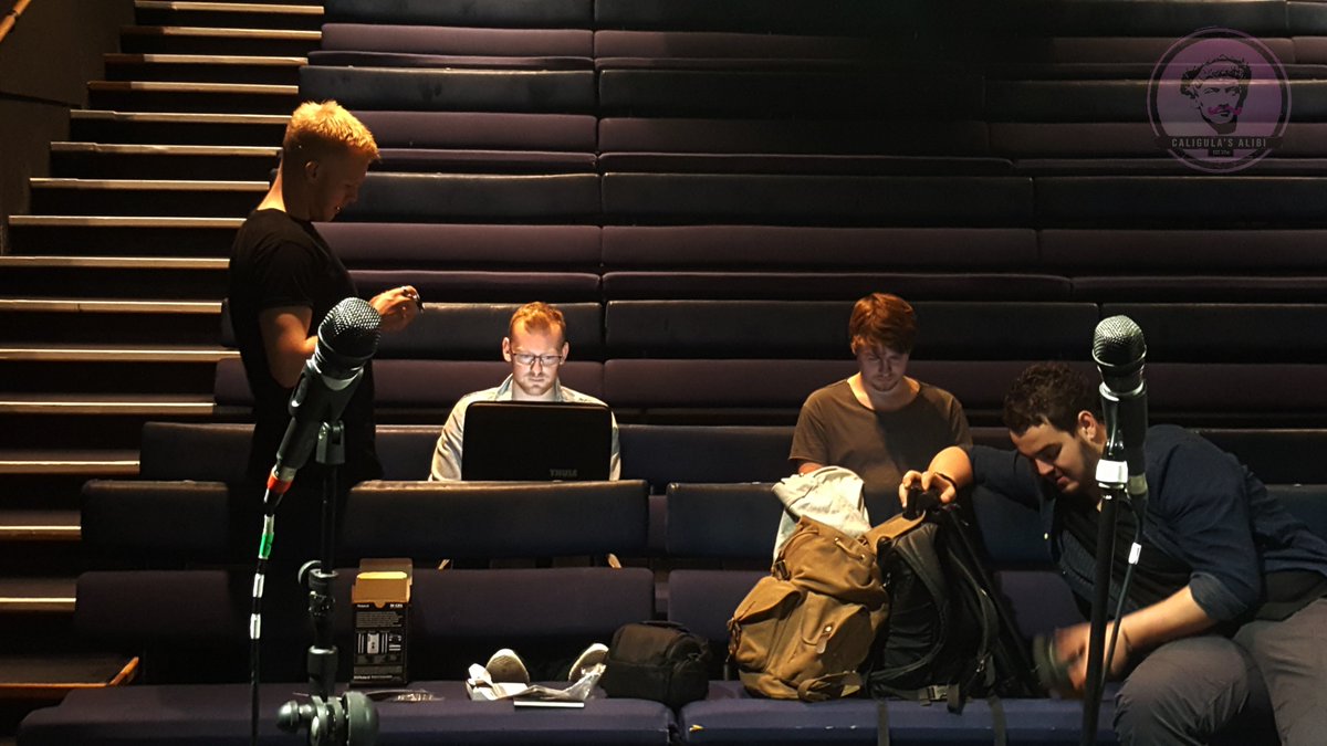 caligulas_alibi's tweet photo. #CaligulaTeam locked in the dark, calming @sohotheatre prepping for #MyPainIsBetter #Insidegood #Outsidebad https://t.co/uh1VvW48Tu