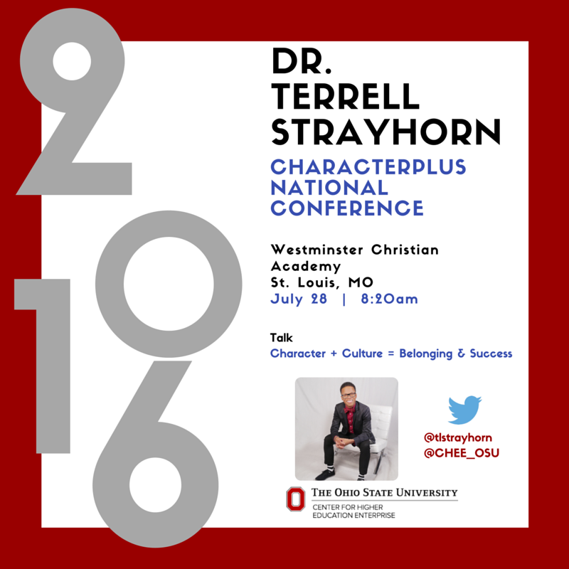 tlstrayhorn's tweet photo. It's good to be in St. Louis for the #charplusconf ! My keynote is today! Breakout session after. @CHARACTERplus https://t.co/mhi0cRKEyM
