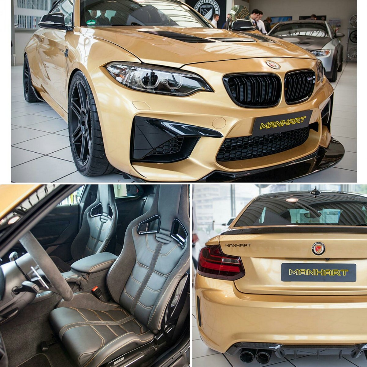 Driveitdaily בטוויטר This Is A Gold 621 Bhp Modified Bmw M2 Made By Manhart Ossun Sportscar Sportcar Supercar Supercars Cars