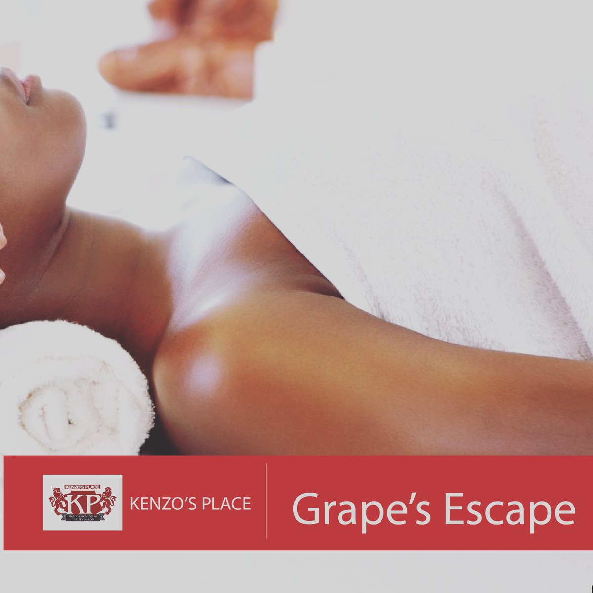 KenzosPlace's tweet photo. Grape's Escape 
One of our Day Spa Services.
#dayspa #spa #grapes #massage #accra #lov https://t.co/ZRTrKyd0cp