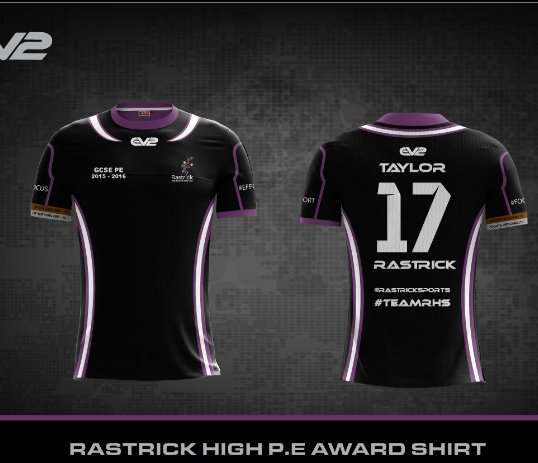 RastrickSports's tweet photo. Our @EV2Sportswear award winner's shirts from Sports Pres- the order has been placed ready for September! #TeamRHS https://t.co/yvQmqlvRDh
