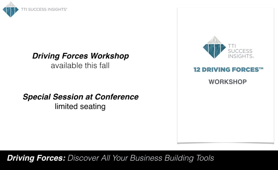 ttisi's tweet photo. Announced on Webinar: Special #12DrivingForces workshop training to be held at #TTISICon. https://t.co/BkDF9YL5NA