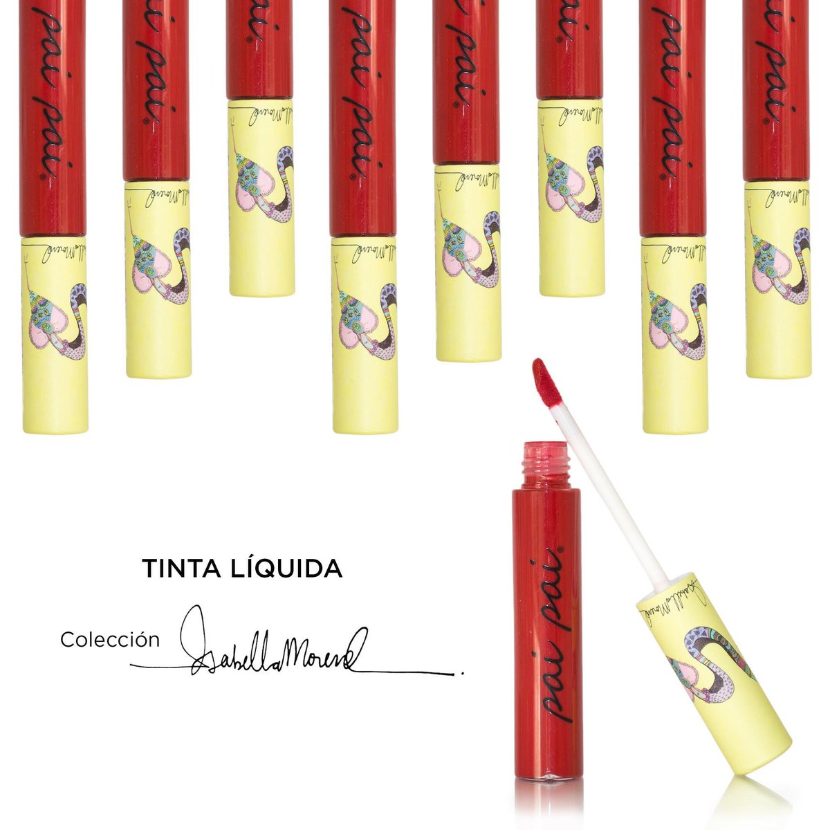<a href="/paipaimx/">pai pai</a> nos sorprende con este nuevo lanzamiento tinta líquida color #Carmin. ❤️