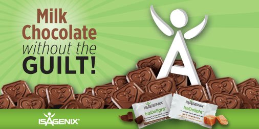 isagenix's tweet photo. Happy #NationalMilkChocolateDay! Celebrate without feeling guilty with our Milk Chocolate flavored IsaDelights! https://t.co/0JAcXRl9vc