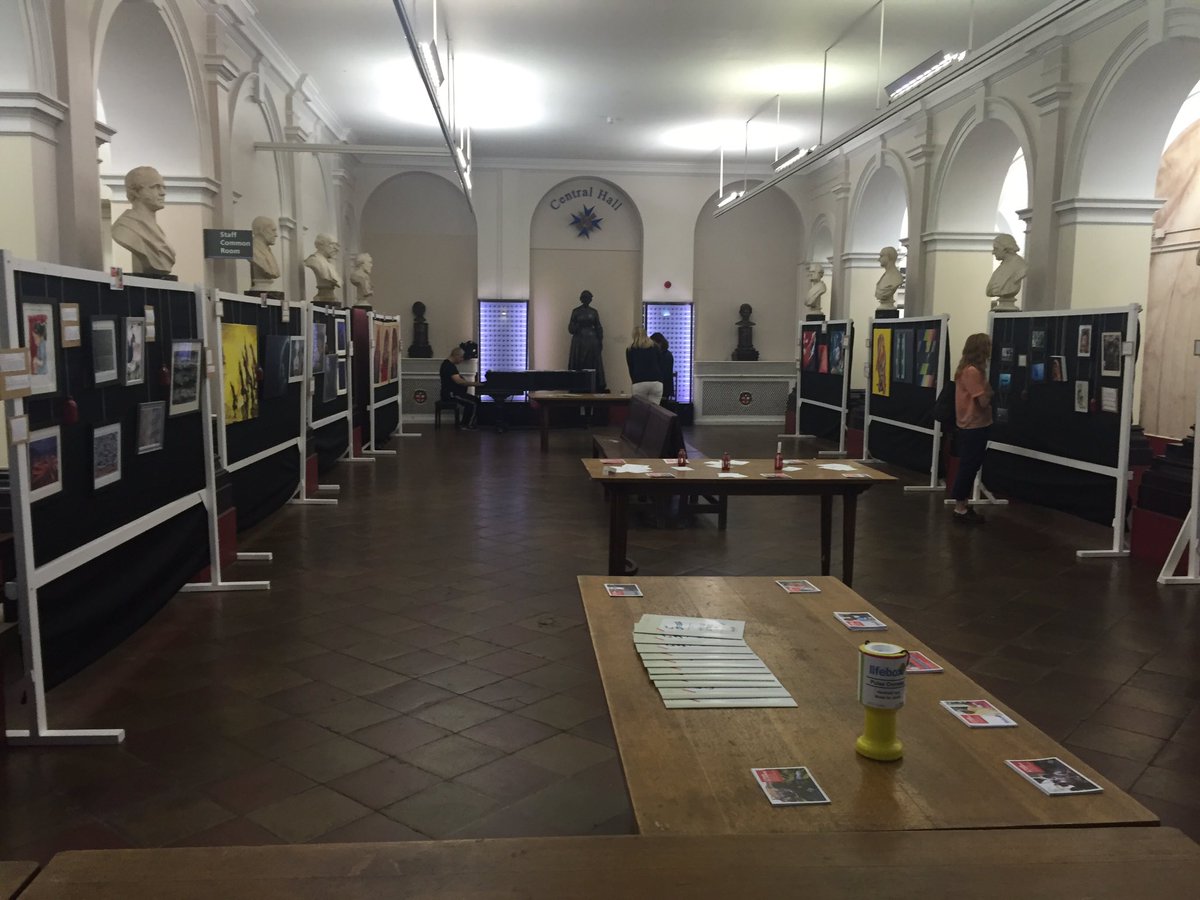 SaferSurgery's tweet photo. Fantastic artworks by #NHS profs at the @art_and_healing exhibition at @GSTTnhs, raising funds for #safersurgery https://t.co/fC0AiTkO6i