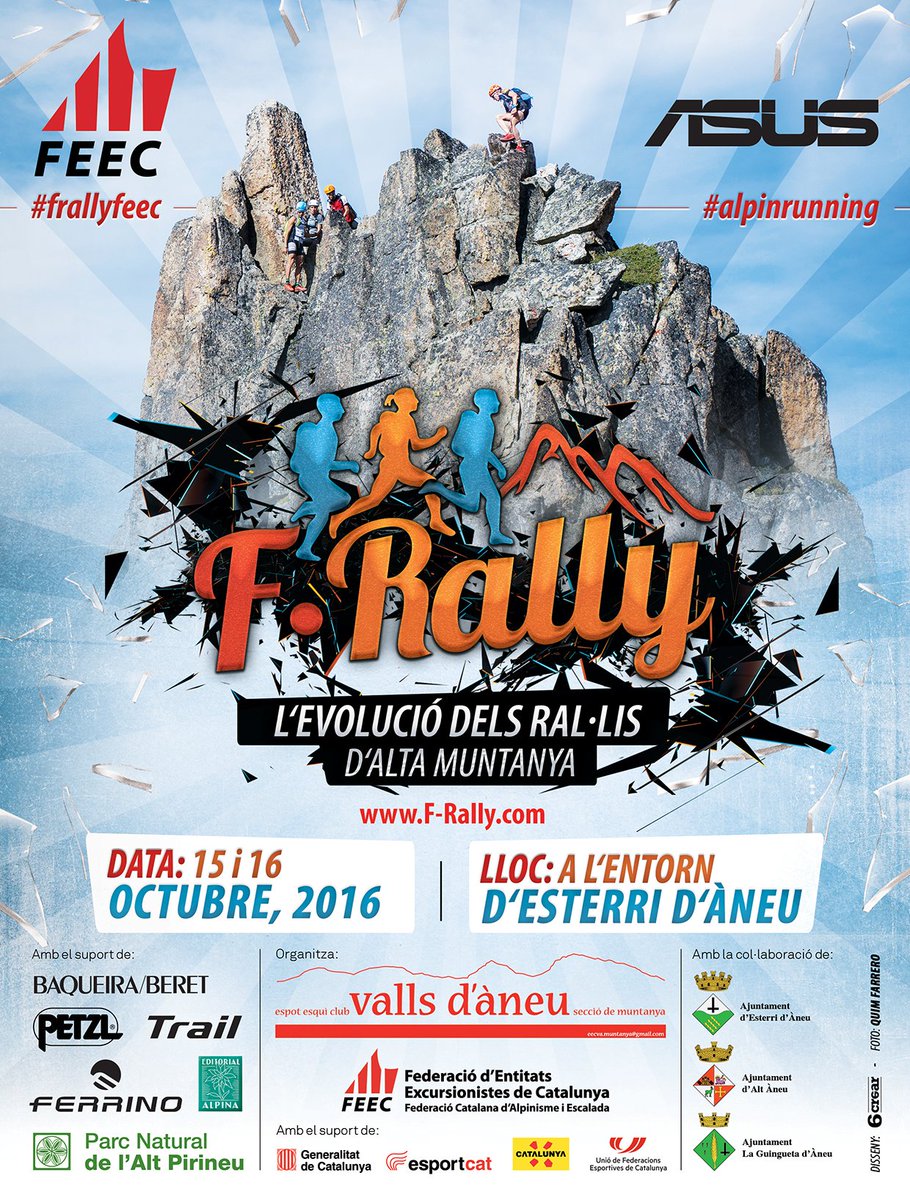 FEEC_cat's tweet photo. La segona edició de l'#frallyfeec es celebrarà a les Valls d'Àneu els dies 15 i 16 d'octubre #alpinrunning https://t.co/MEgkzY4L4p