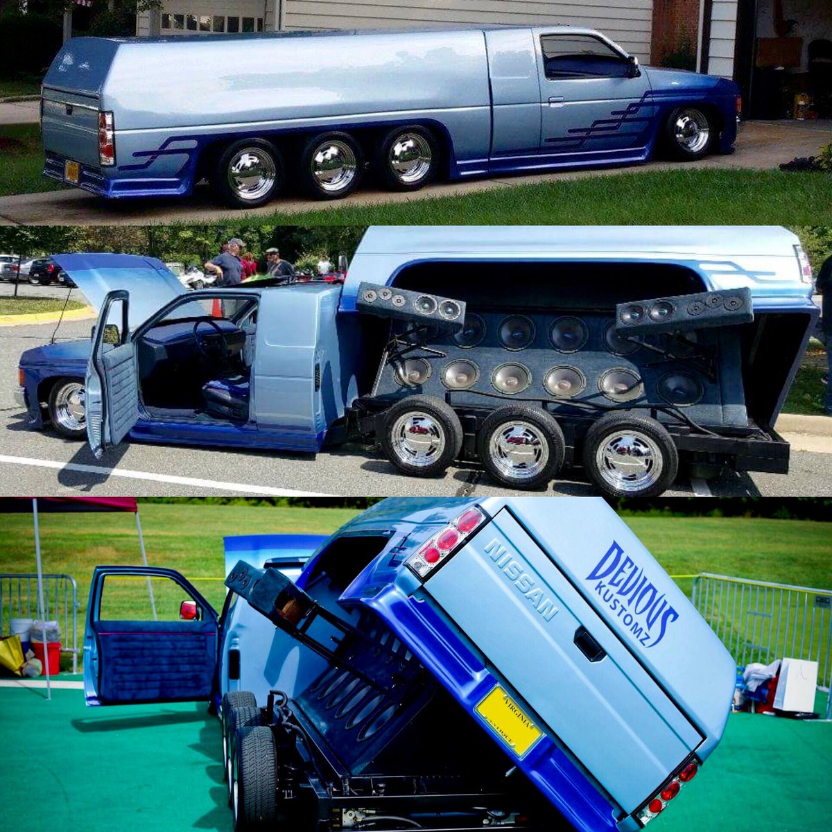 viaircorp's tweet photo. #TripleAxleThursday Larry Hamn's #MasterBlaster π @deviouskustomz12 @easternmotors #viair #minitruckin #tiltbed https://t.co/7LuwpbuvlD