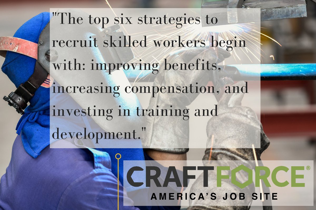 CraftForceJobs's tweet image. How to Improve Your Skilled Worker Recruiting Strategy - CraftForce hubs.ly/H03Q1PF0 #craftforceblog