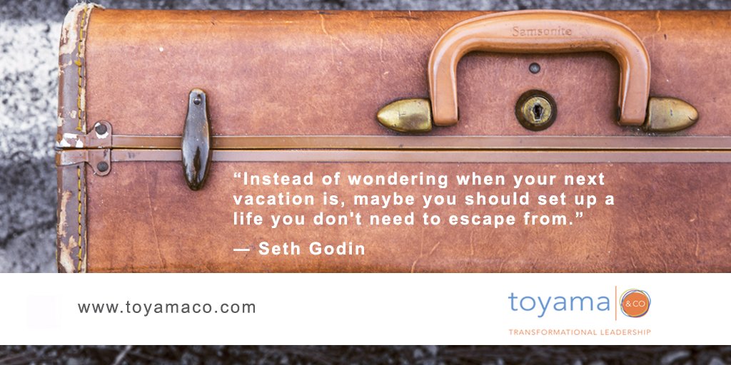 ClaudioGT's tweet photo. “Instead of wondering when your next vacation is, set up a life you don't need to escape from.” @ThisIsSethsBlog https://t.co/xFOXjLYrso