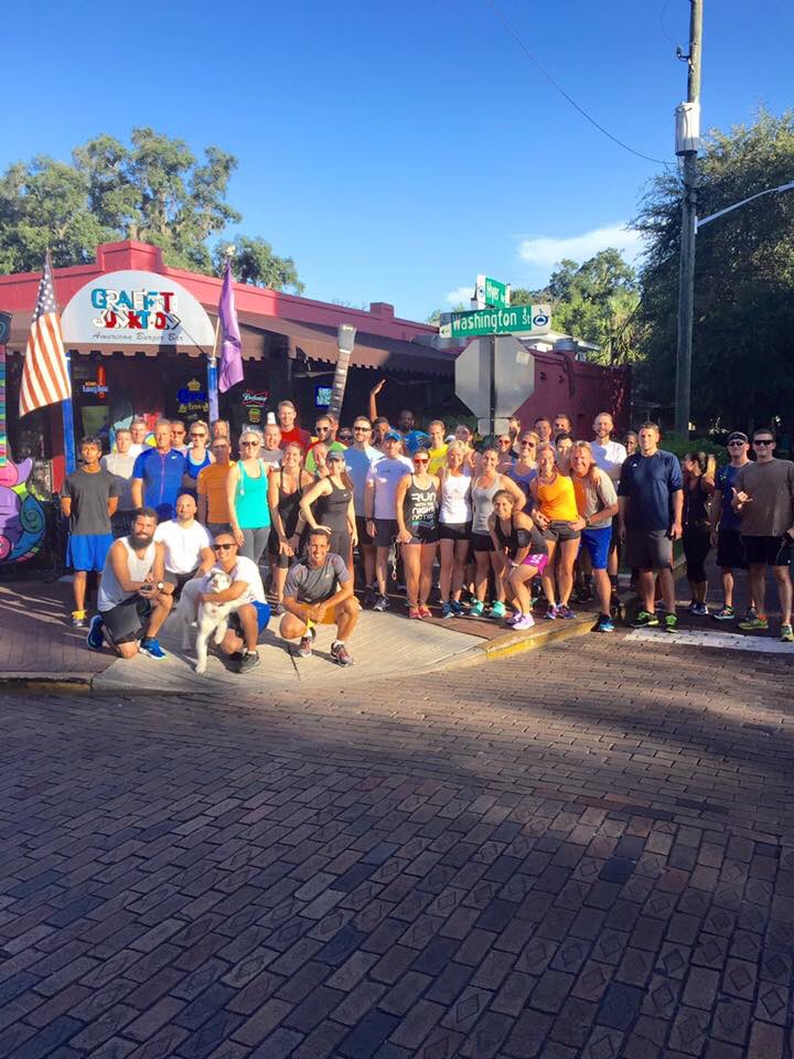 BrinkleyEvents's tweet photo. Hot and sweaty run last night, but still a good time! #RFBOrlando #RunOrlando #FSURunningJeannie https://t.co/3HCC5BIO6O