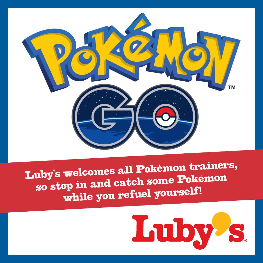 CALLING ALL POKEMON TRAINERS!!!

Stop by Luby's and get your Pokemon on!!!
#PokemonGo #GottaCatchEmAll #Lubys