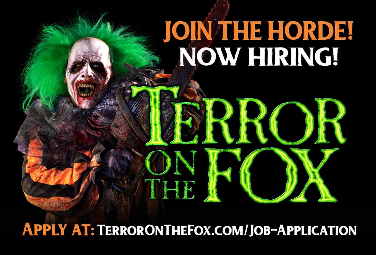 Be a part of the legendary Terror on the Fox this Halloween season!
terroronthefox.com/job-applicatio…
#terroronthefox #twenty