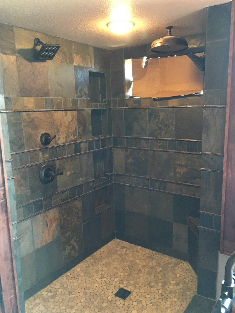 S_RFlooring's tweet photo. Handicap accessible slate shower https://t.co/VMyTyFvrHt