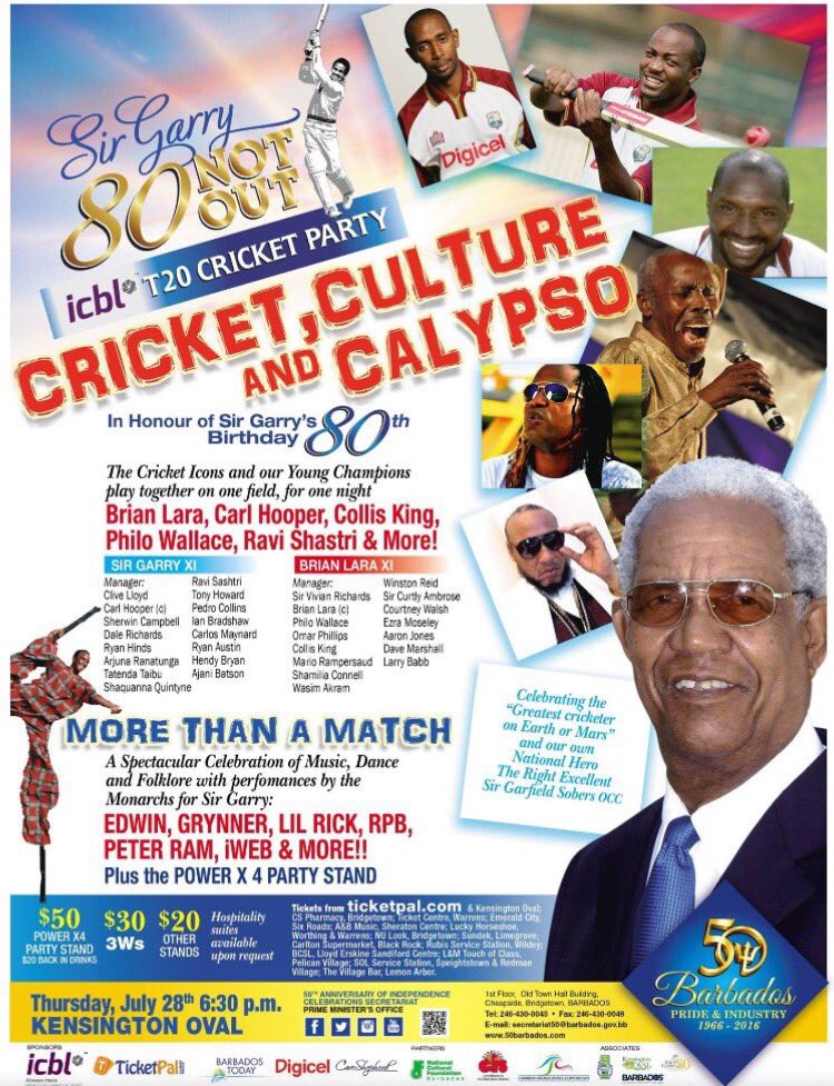BajanLinks's tweet photo. Only one place to be tonight - #T20Blast @WhatsOnBarbados πππ #seriouslineup https://t.co/fcp0zDMwTb