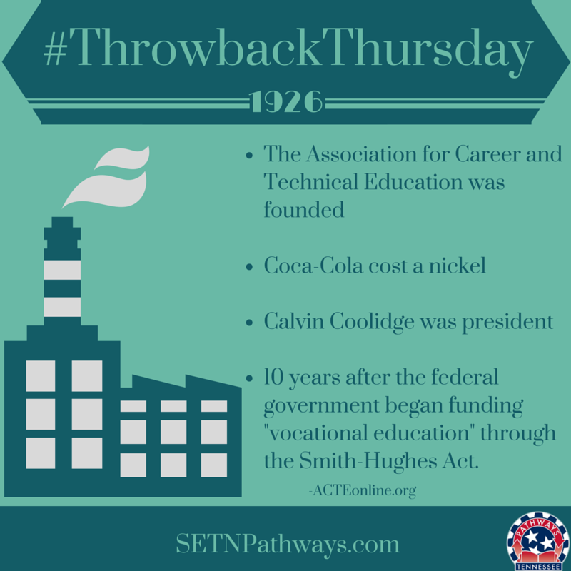 SETNPathways's tweet photo. #TBT to 1926, which was a big year for #CTE! #SETNPathways https://t.co/JmccRdXsF3