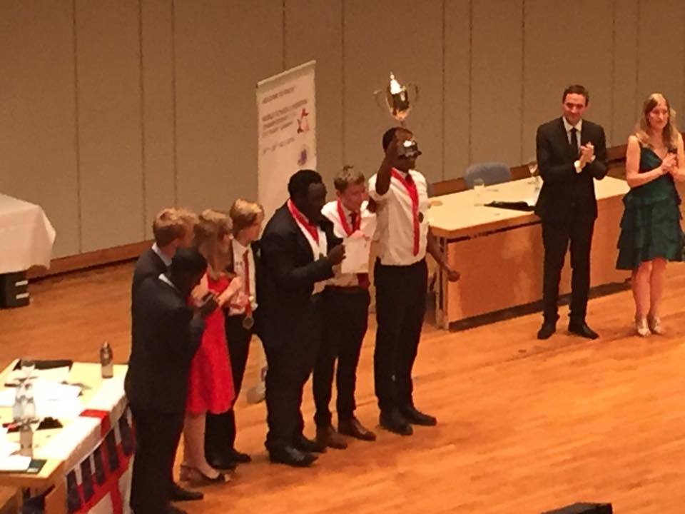 WSDCdebate's tweet photo. Congratulations England, winners of #wsdc2016 in Stuttgart, and also to runners-up Canada. (Photo: Andrew Hall) https://t.co/ASX55Wf8uJ