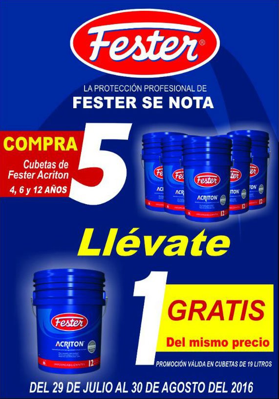 VentasFester's tweet photo. Compra 5 cubetas de #Fester #Acriton 4,6 y 12 años y llévate una gratis del mismo precio, llámanos al 01-55-57434729 https://t.co/iMguNClqOH