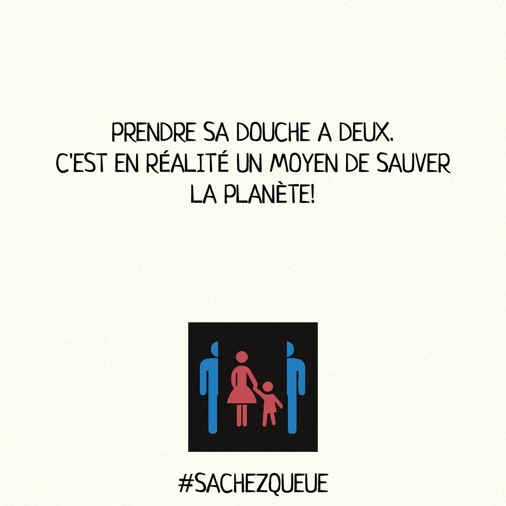 SachezQueue's tweet image. Prendre sa douche a deux. 
C'est en réalité un moyen de sauver la planète!