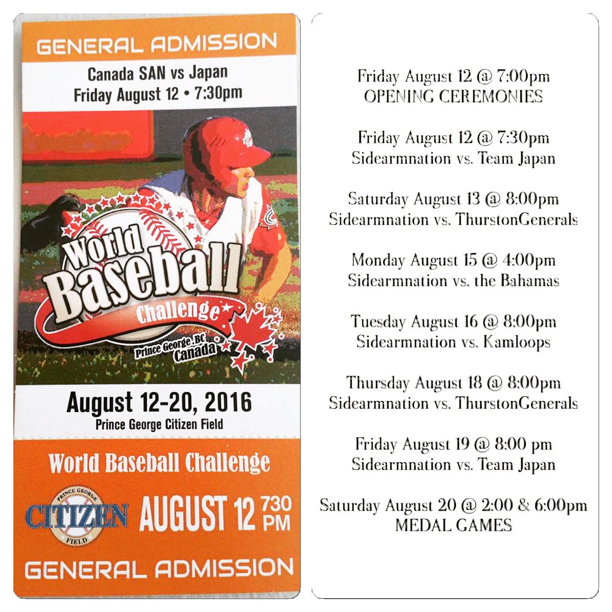 DirkDembroski's tweet photo. The tickets are printed and the schedule has been released. Now it's just a matter of counting down the days. https://t.co/dr8VHo8wW7