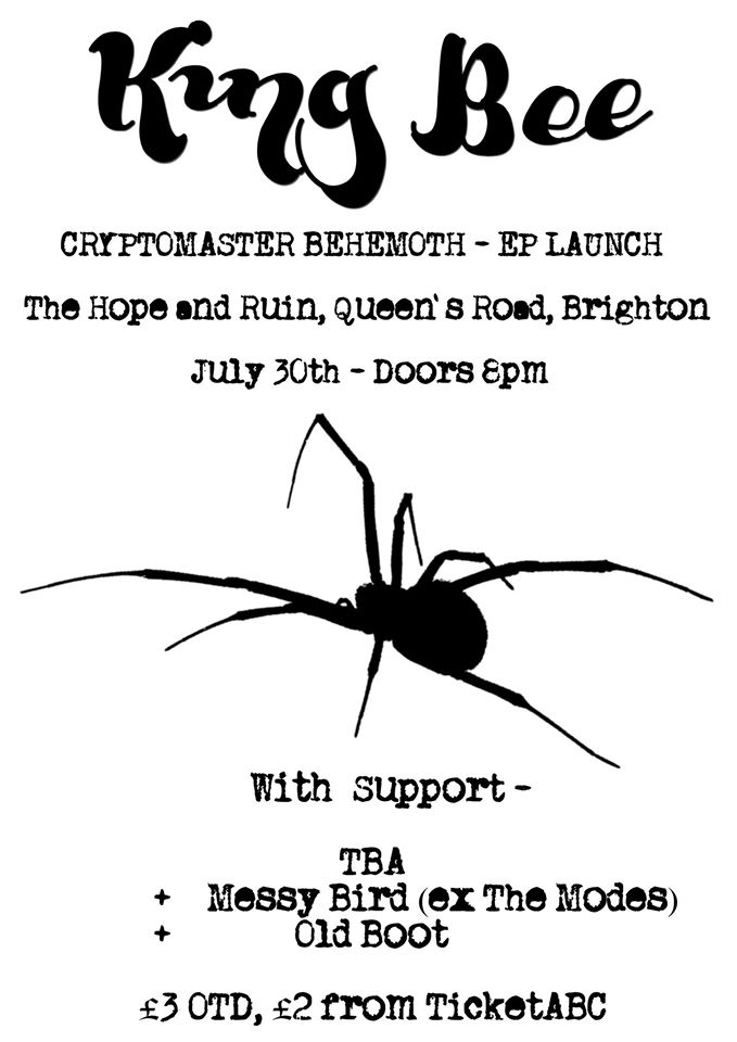 Saturday night <a href="/KingBeeUK/">King Bee</a> release their EP, support from <a href="/HanzRollo/">Hanz Rollo</a> @messybirdband &amp; more. ow.ly/PAkg302HABP