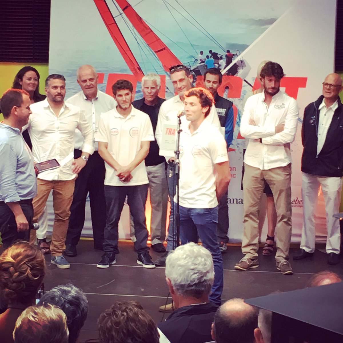 stachesolidaire's tweet photo. @TransatQSM Remise des prix aux équipages ce soir avec @VilleSaintMalo Une histoire se termine... #MerciÀVous https://t.co/6H7TWOoPSj