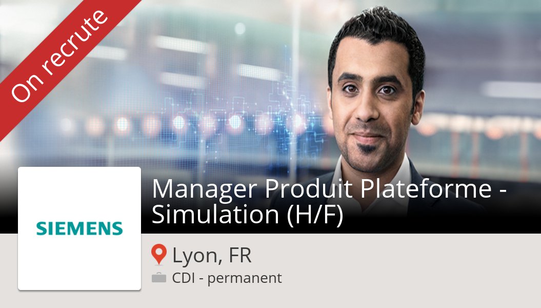 Serrault1's tweet photo. #Manager #Produit Plateforme - Simulation (H/F) in #LyonFR at #Siemens #job https://t.co/6tla15mDQD https://t.co/X6kgITGXjV