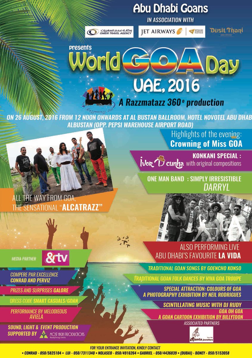 razzmatazz_360's tweet photo. Hurry & grab your entrance invitations now! #goa #WorldGoaDay #Celebration #Fun #Party #UAE https://t.co/YxFGenUded