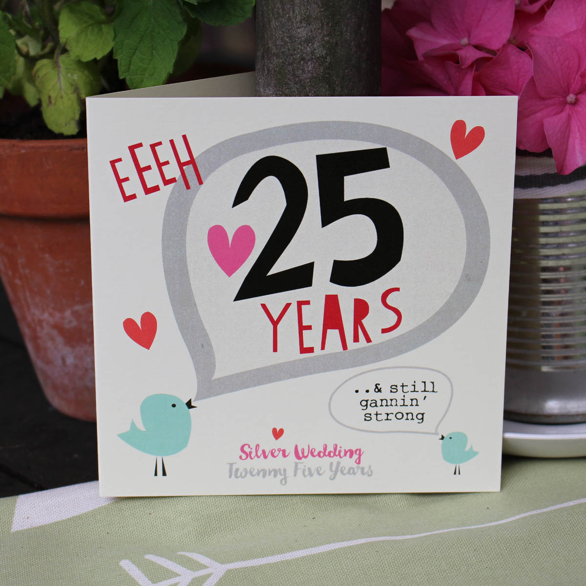 25th Wedding Anniversary #geordiecard available now only £2.20 FREE P&amp;P #geordiecards #geordiegifts #geordiemugs
