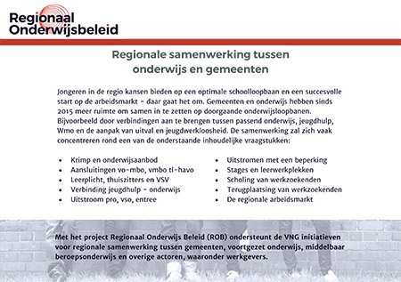 Jongeren in uw regio een succesvolle start bieden op arbeidsmarkt? ROB helpt gemeenten! bit.ly/2aMAZTV #VNG